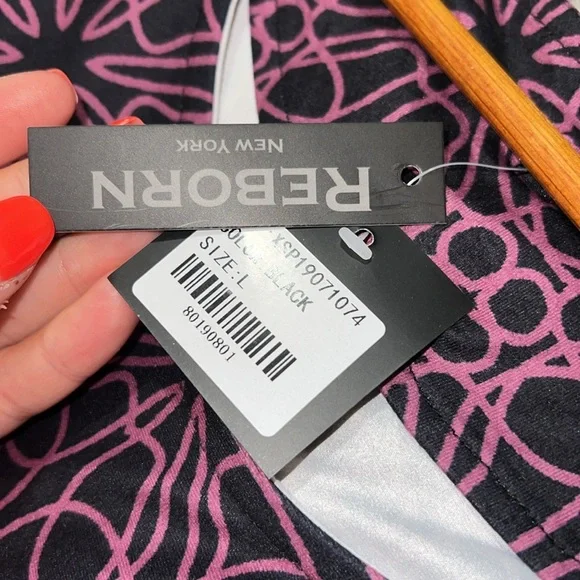 Elegant Pink and Black boho Patterned dress - Picture 7 of 8